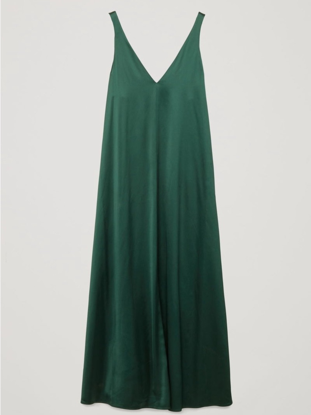 COS Deep Green V-Neck Maxi Dress